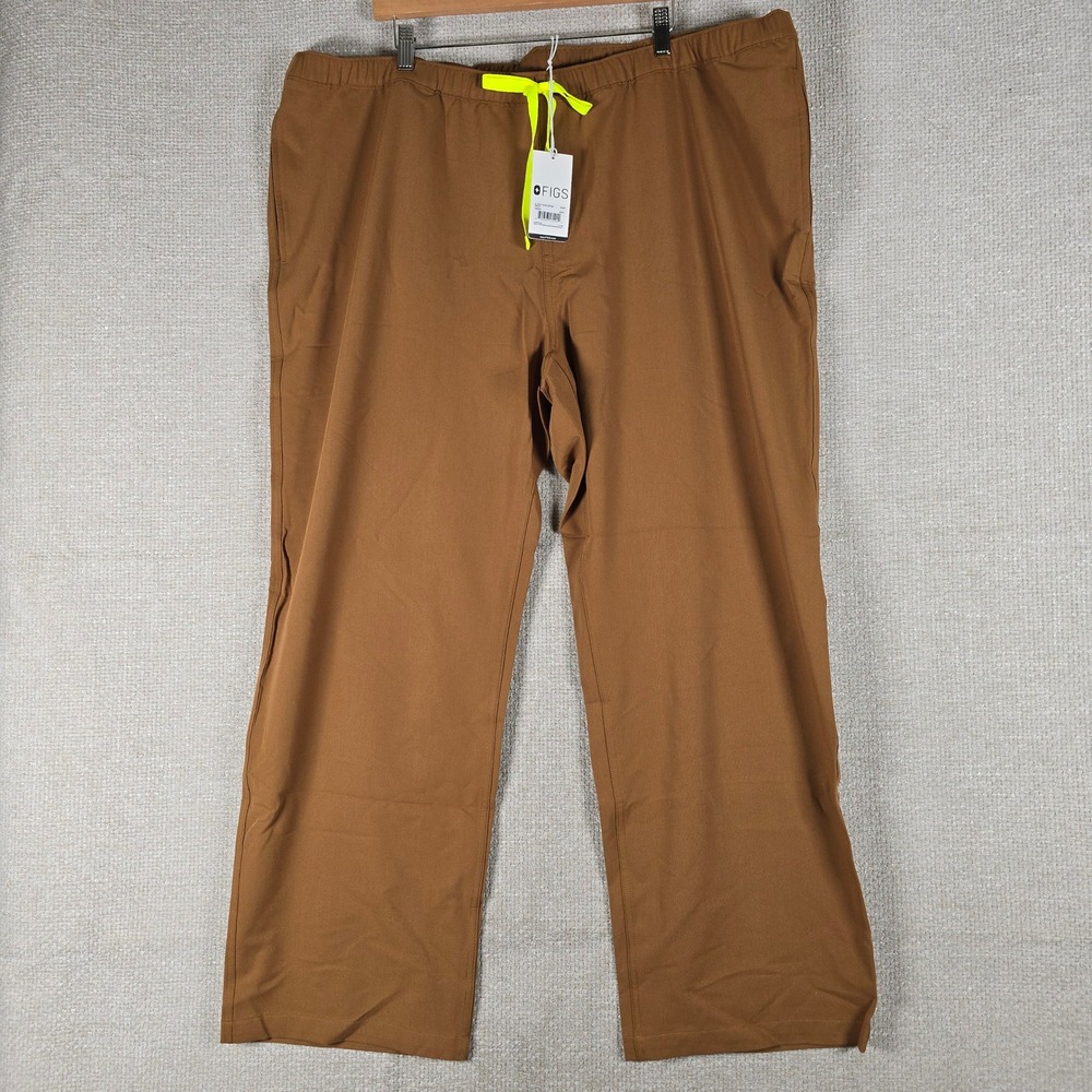 FIGS Pisco Basic Scrub Pants Mens 4XLR Brown Straight Leg 1000205 NWT